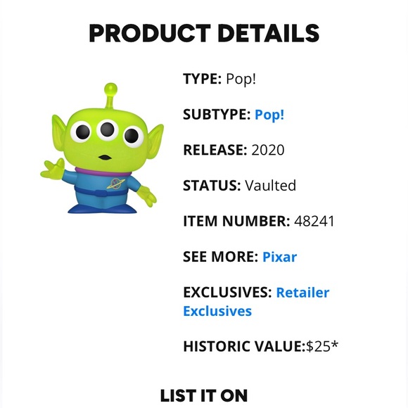 New BoxLunch Exclu Disney Pizza Planet Tee & Glitter Translucent Alien Funko Pop - Picture 12 of 13